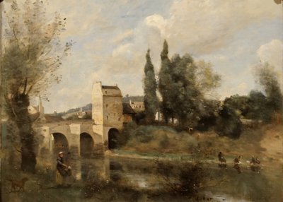 Die Brücken von Mantes von Jean Baptiste Camille Corot